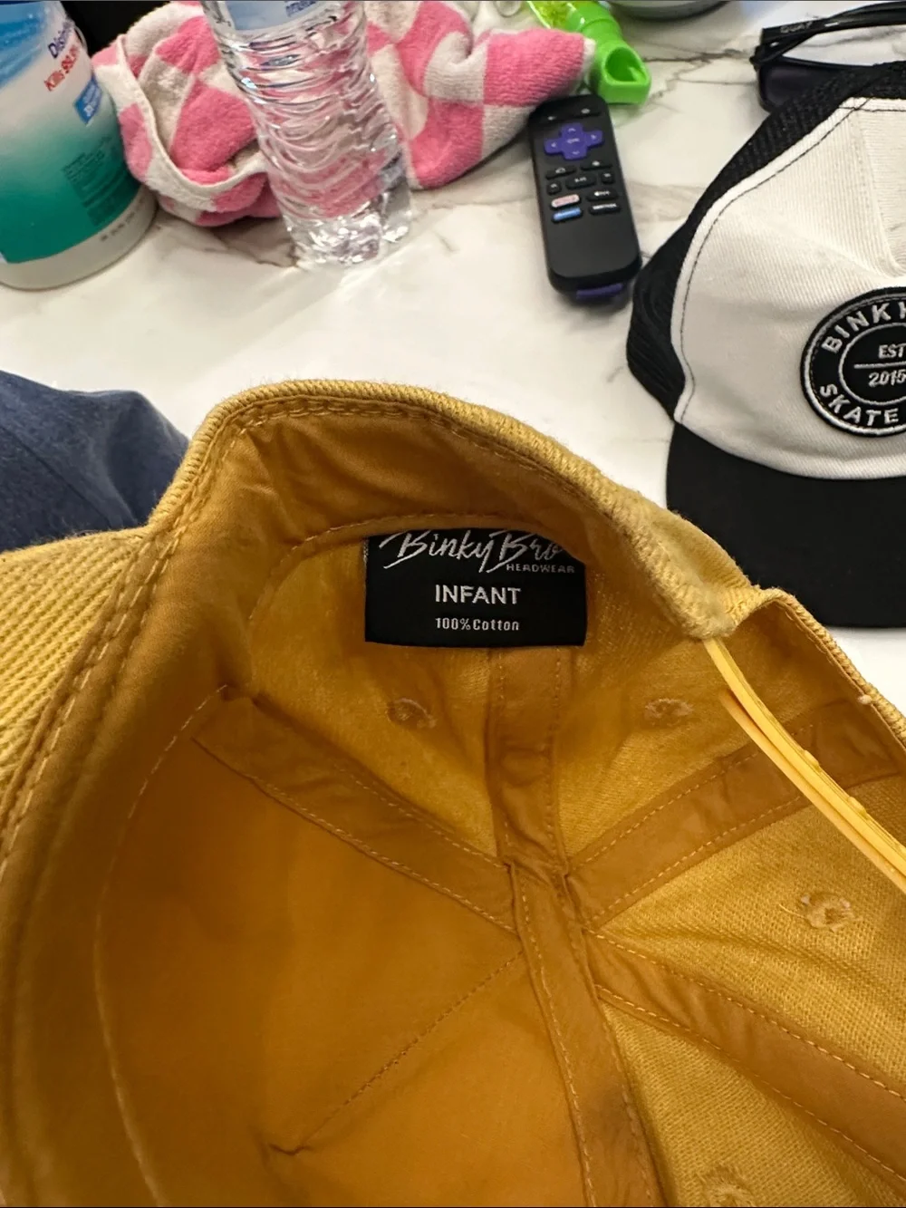 Kids Snapback Hat Trio — Yellow, Blue & White by BinkYBro